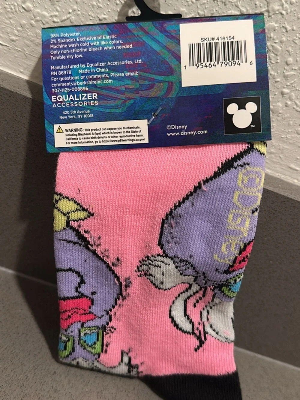Disney Villains Ursula Pink and Purple Crew Socks